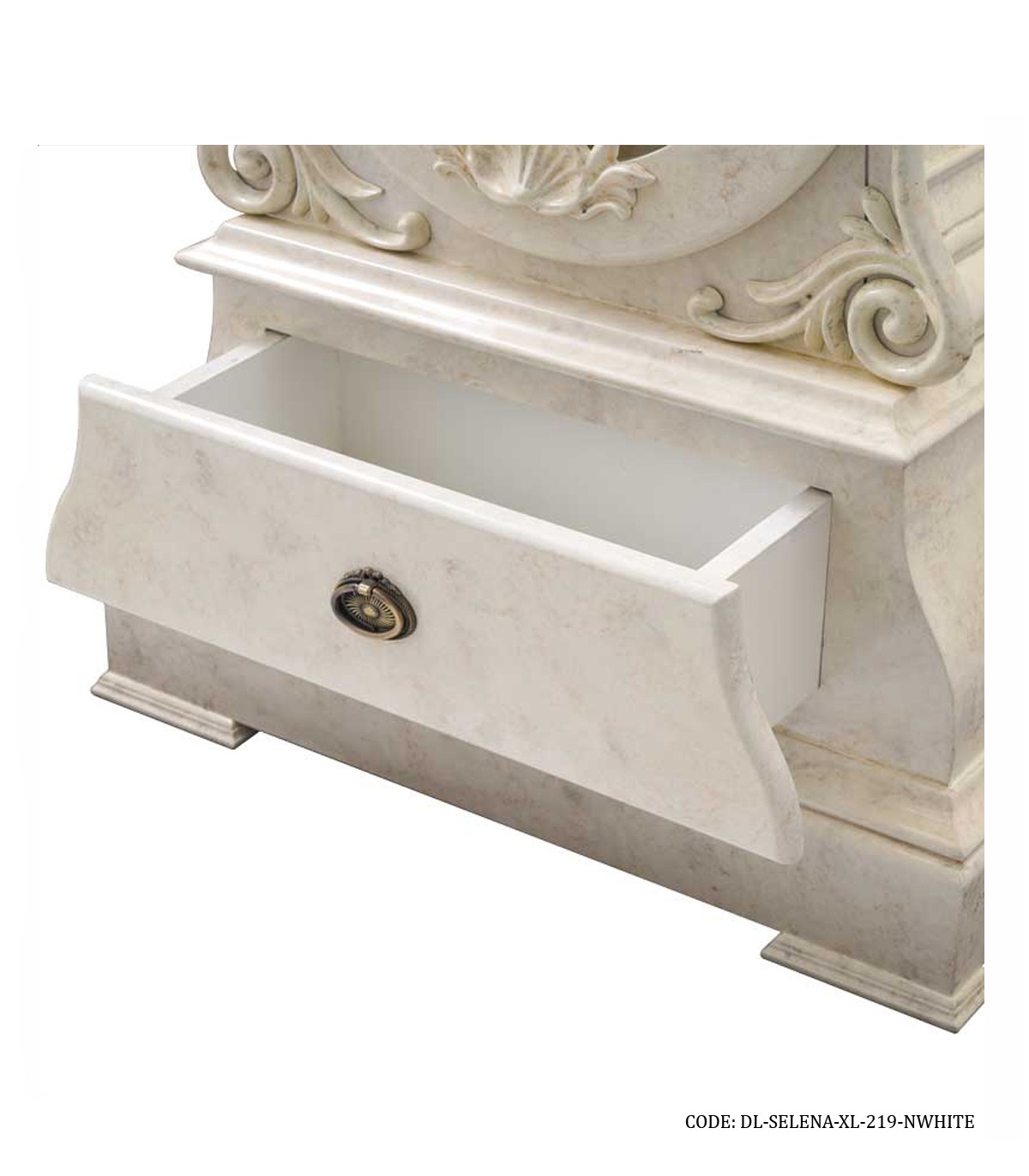 ساعت ایستاده سفید طرح سلنا