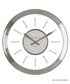 ساعت دیواری مدرن فلزی بدون صفحه مدل SANDRA رنگ سیلور