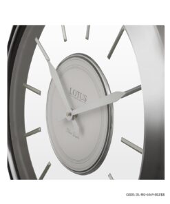 ساعت دیواری مدرن فلزی بدون صفحه مدل SANDRA رنگ سیلور