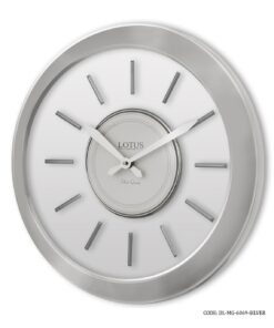 ساعت دیواری مدرن فلزی بدون صفحه مدل SANDRA رنگ سیلور