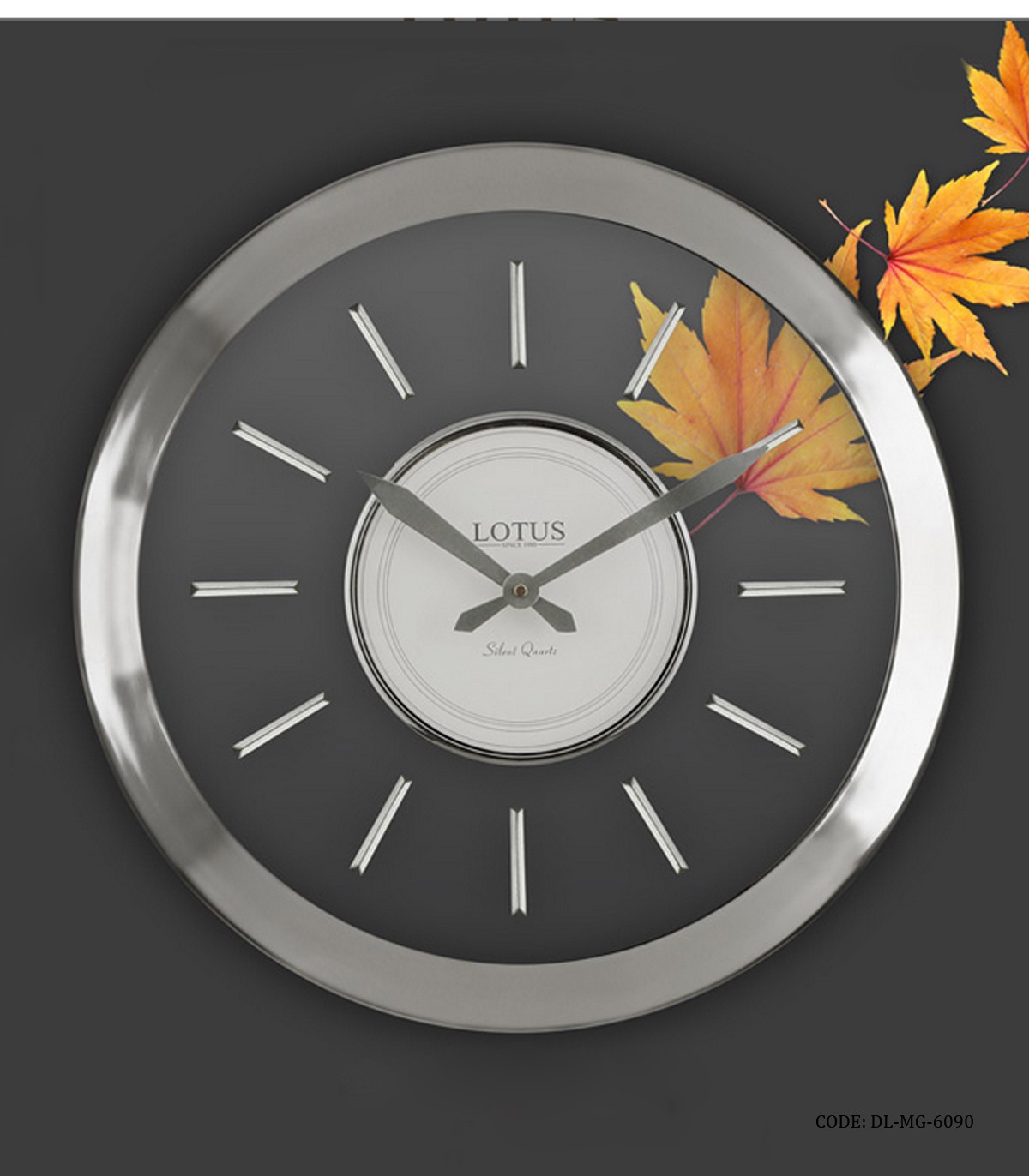 ساعت دیواری مدرن فلزی بدون صفحه مدل SANDRA رنگ سیلور