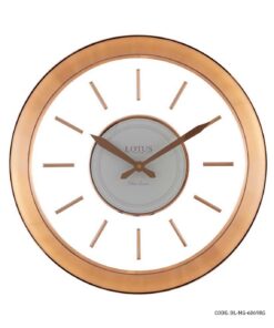 ساعت دیواری مدرن فلزی بدون صفحه مدل SANDRA رنگ رزگلد