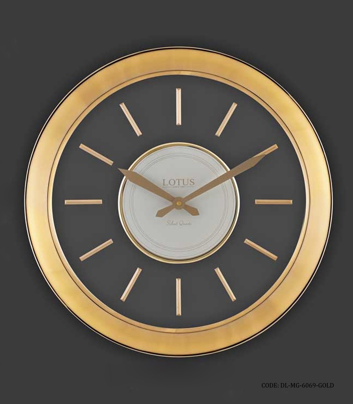 ساعت دیواری مدرن فلزی بدون صفحه مدل SANDRA رنگ گلد