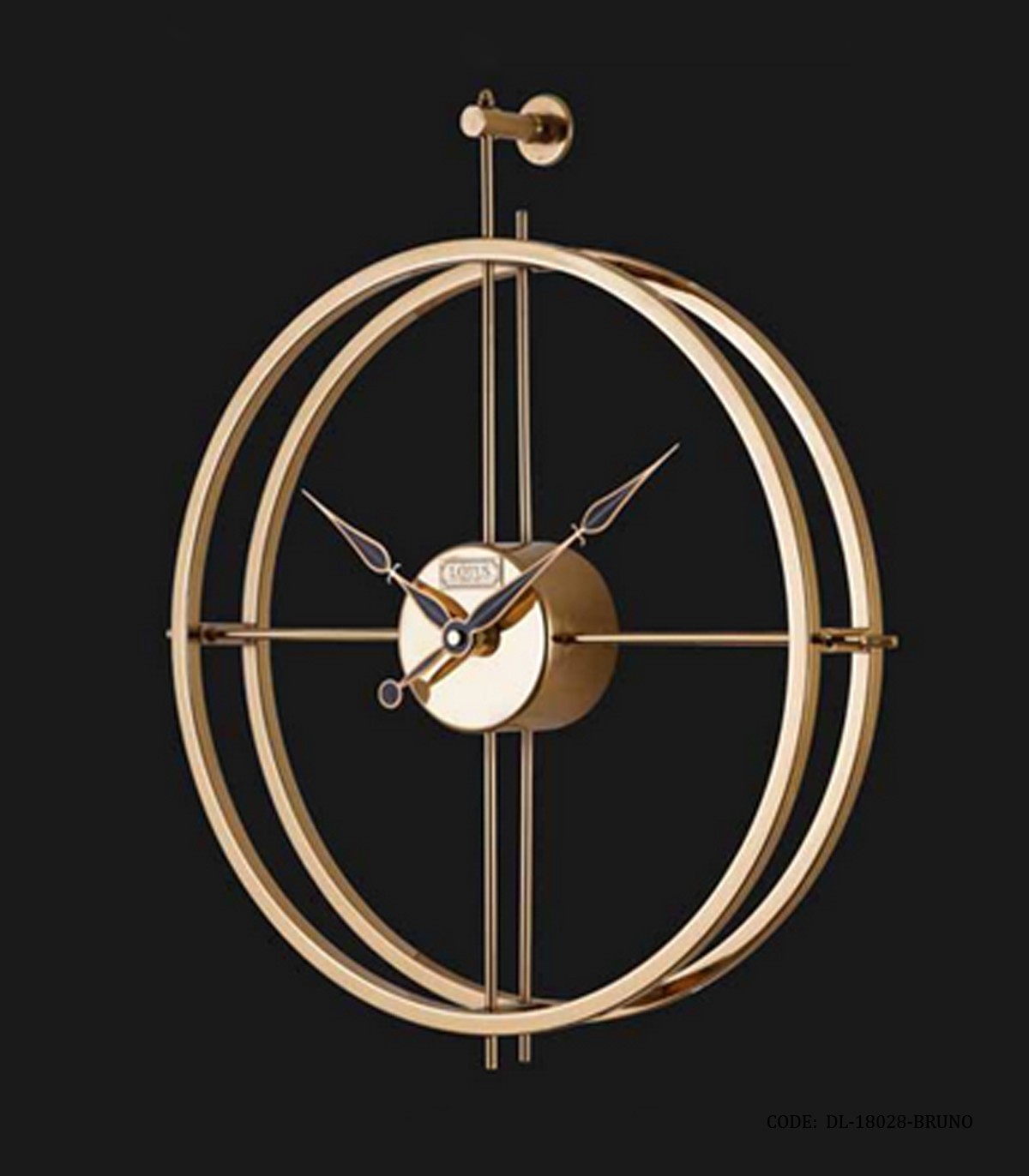 ساعت دیواری فلزی بدون صفحه گلد مدل BRUNO کد 18029