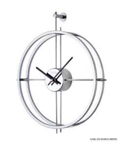 ساعت دیواری فلزی بدون صفحه سیلور مدل BRUNO کد 18029