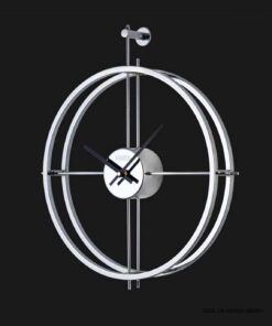 ساعت دیواری فلزی بدون صفحه سیلور مدل BRUNO کد 18029