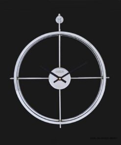 ساعت دیواری فلزی بدون صفحه سیلور مدل BRUNO کد 18029