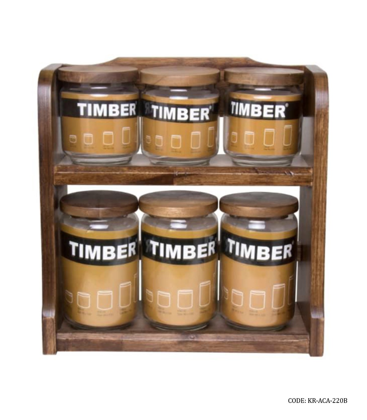 ست پاسماوری و جای ادویه استند دار چوبی 13 پارچه