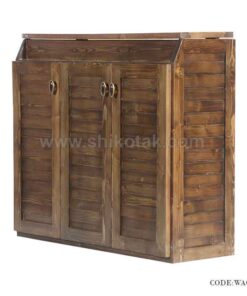 جاکفشی چوبی سه درب طرح رومینا