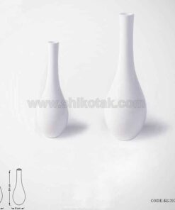 گلدان سفید سرامیکی مدل کوزه ای