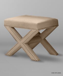 صندلی آرایش چوبی پایه ضربدری مدل LARISA