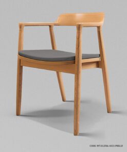 صندلی ناهار خوری چوبی دسته دار مدل هیروشیما