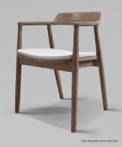 صندلی ناهار خوری چوبی دسته دار مدل هیروشیما