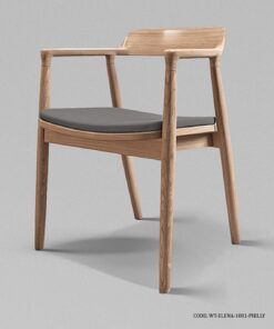 صندلی ناهار خوری چوبی دسته دار مدل هیروشیما