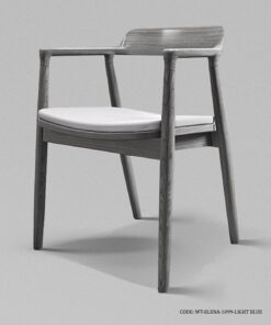 صندلی ناهار خوری چوبی دسته دار مدل هیروشیما