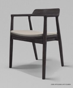 صندلی ناهار خوری چوبی دسته دار مدل هیروشیما