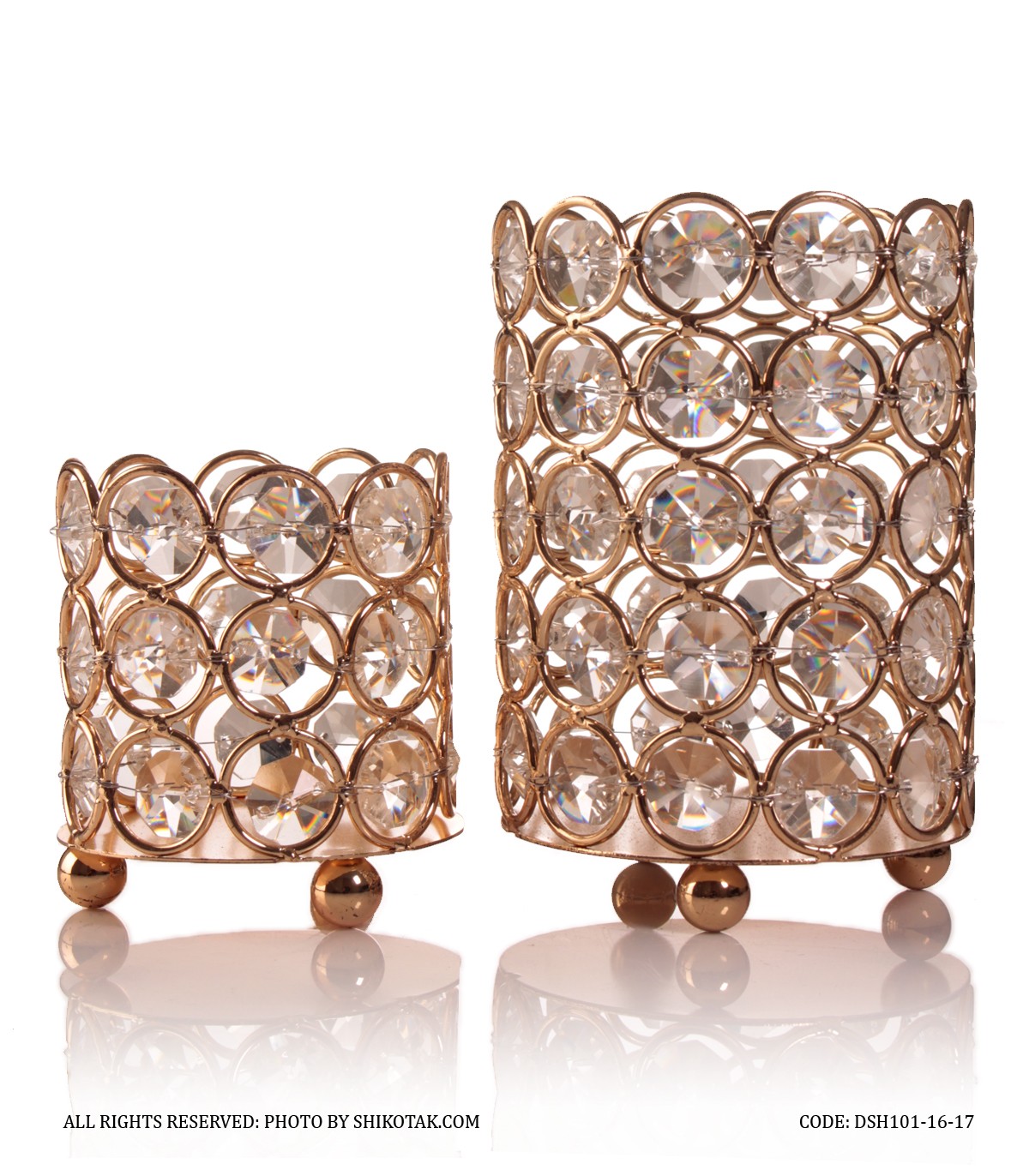 جاشمعی طلایی طرح استوانه