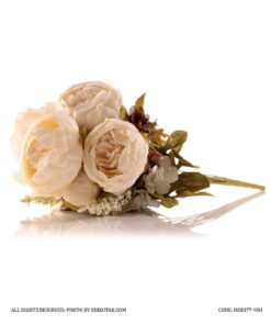 دسته گل مصنوعی رز سفید بلند مدل 377-9