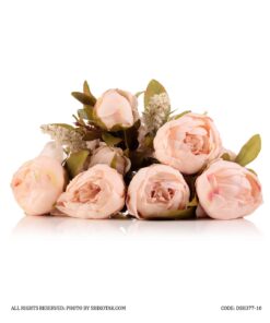 دسته گل مصنوعی رز هلندی صورتی مدل 377-7