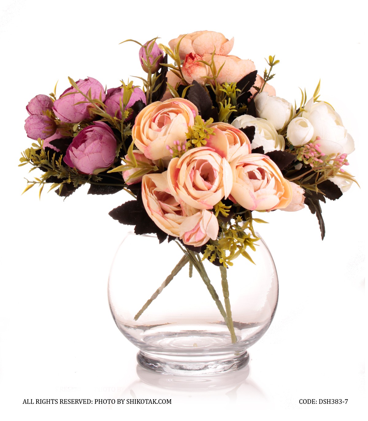 دسته گل مصنوعی پائونیا مدل 383-7