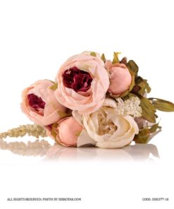 گل صد تومانی مصنوعی سفید صورتی