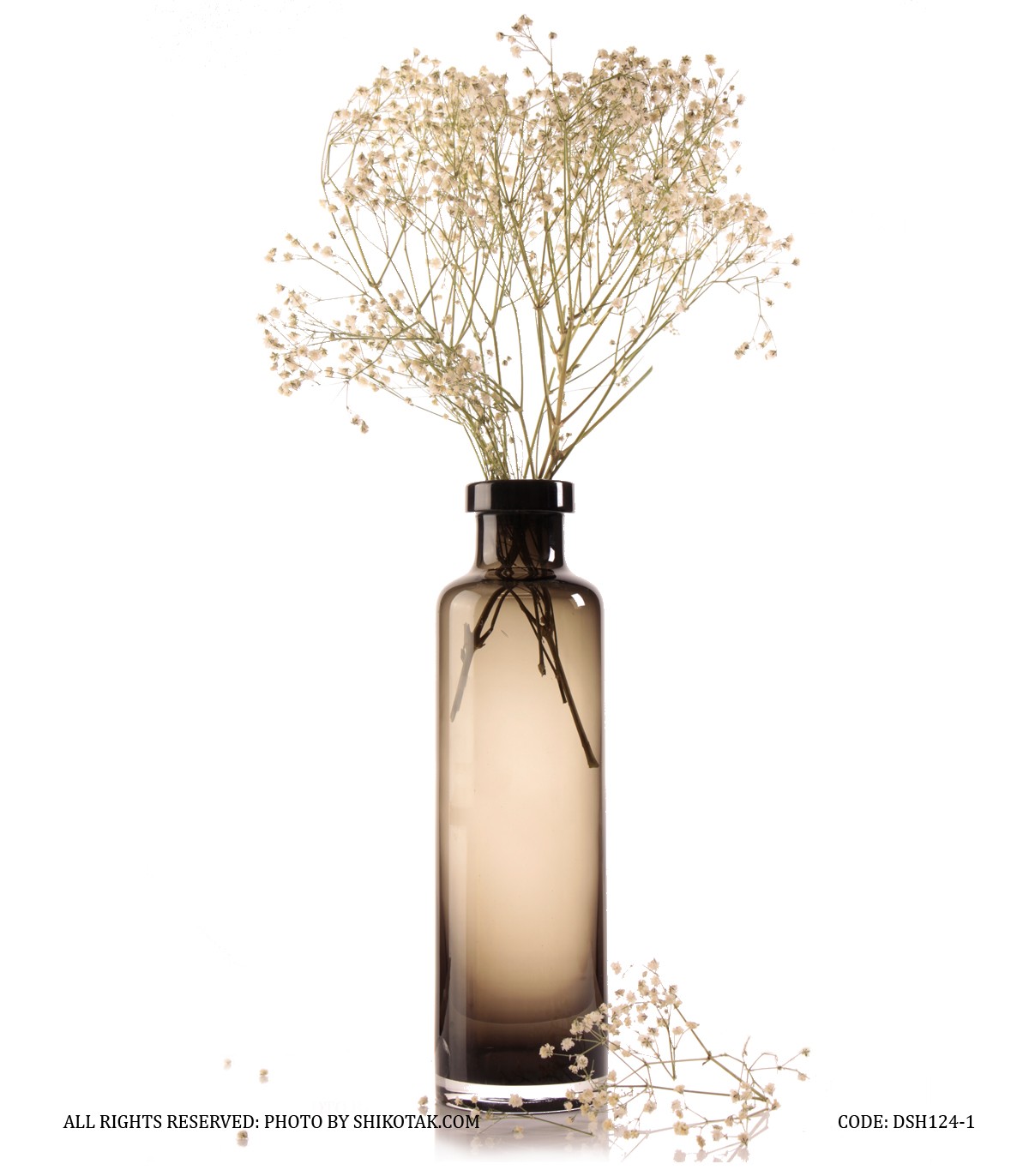 گلدان بلوری طرح بطری