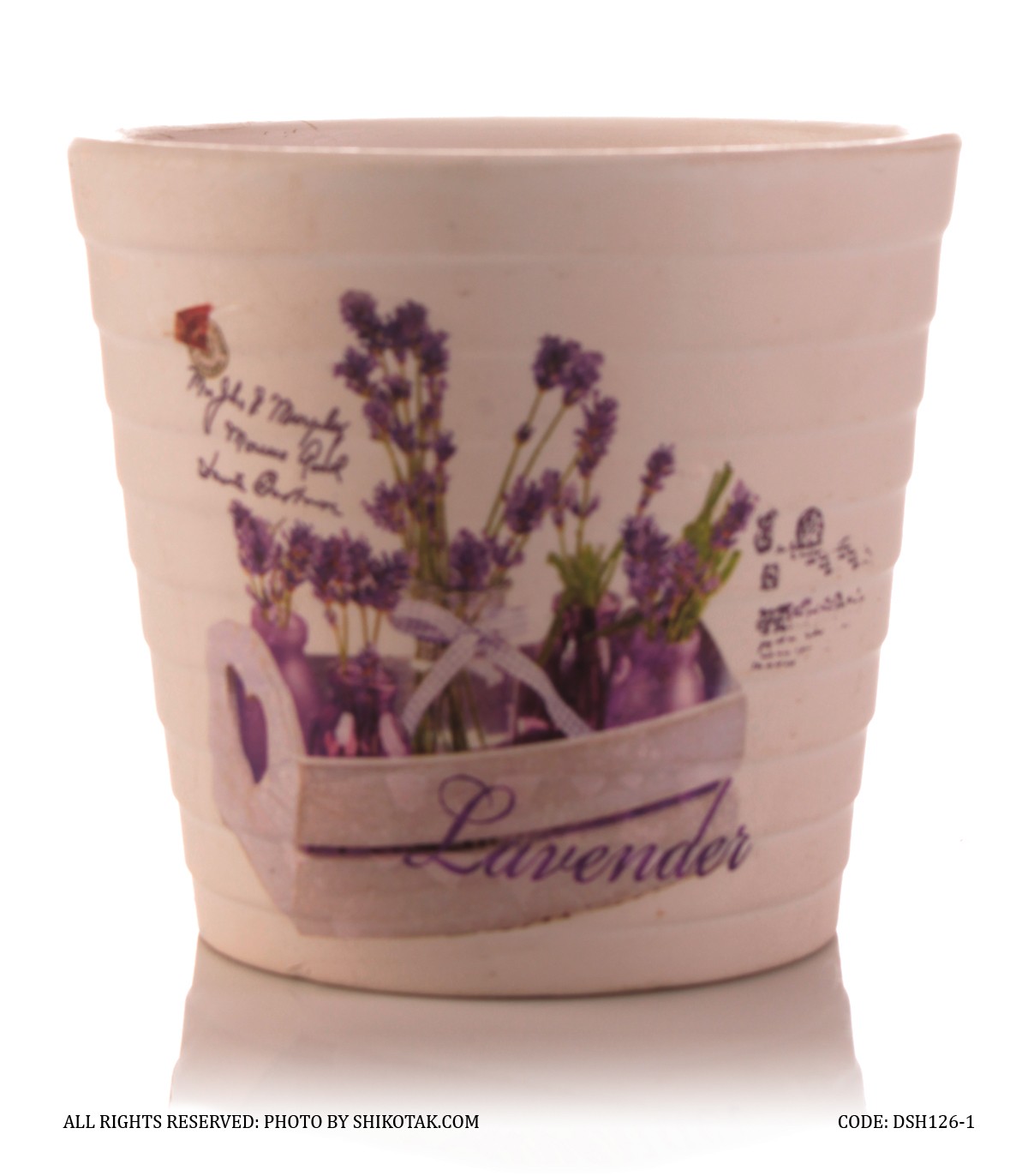 گلدان گل سفالی طرح فلاور باکس لوندر