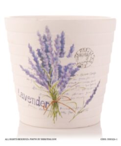 گلدان سفالی گل طبیعی طرح دسته گل اسطوقدوس