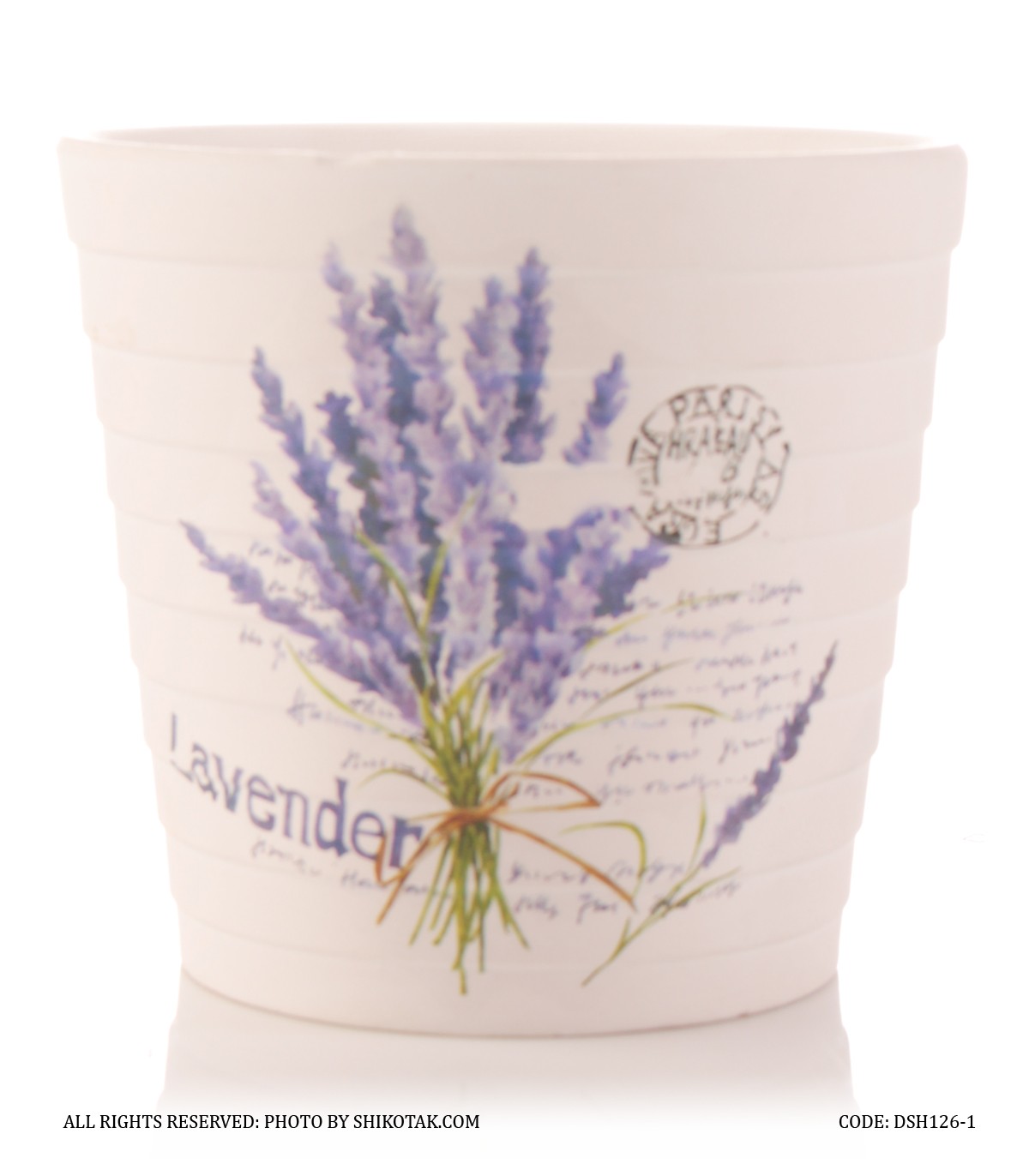 گلدان سفالی گل طبیعی طرح دسته گل اسطوقدوس