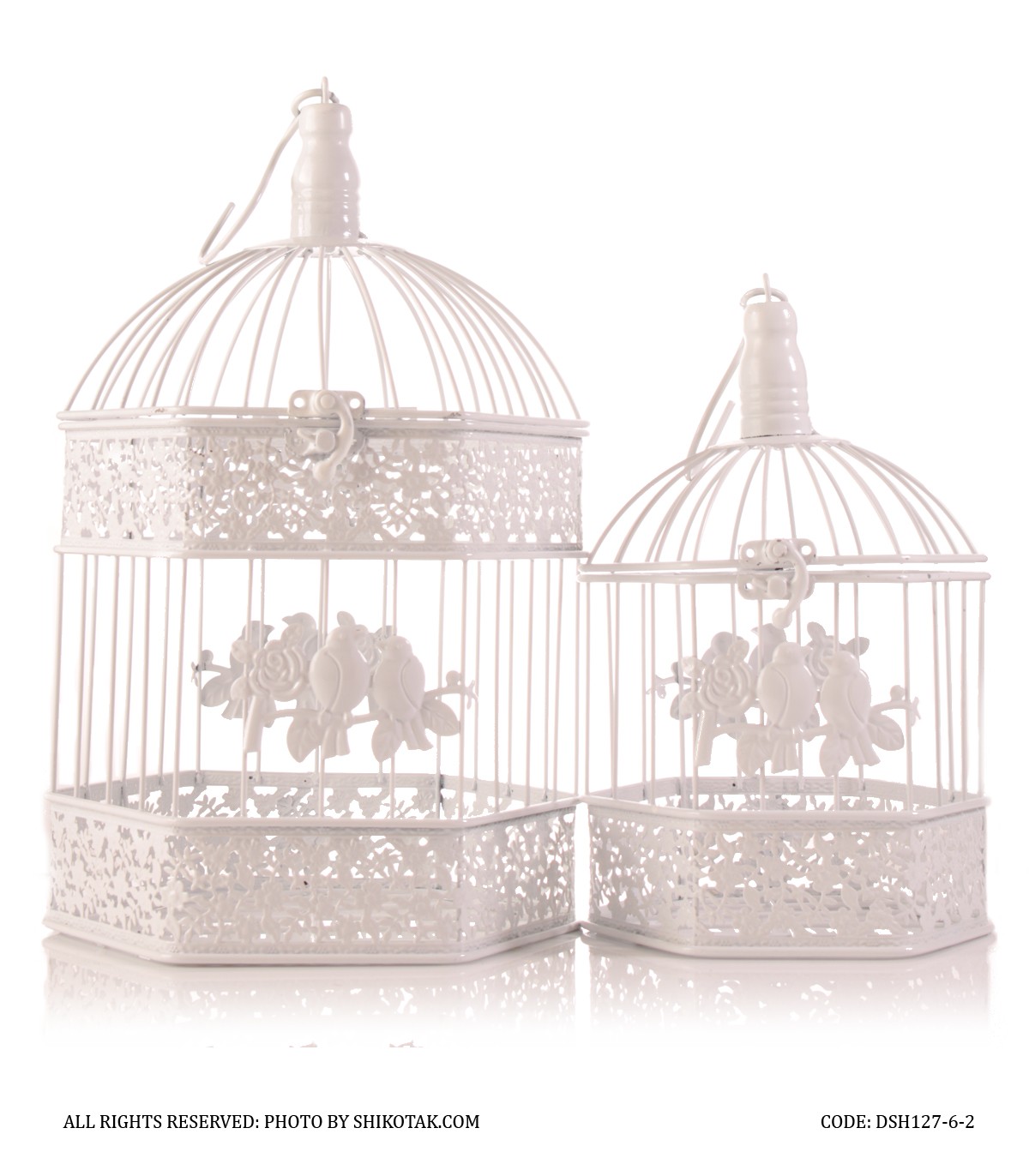 قفس تزئینی چندضلعی دو سایز کوچک