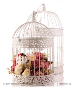 قفس تزئینی گرد طرح پرنده دو سایز بزرگ