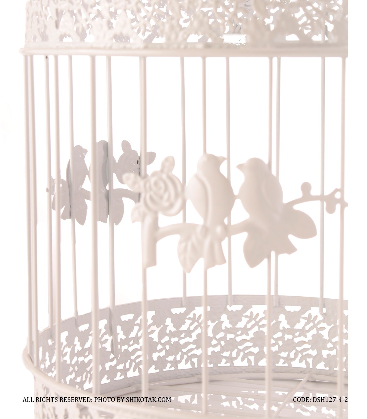 قفس تزئینی گرد طرح پرنده دو سایز بزرگ