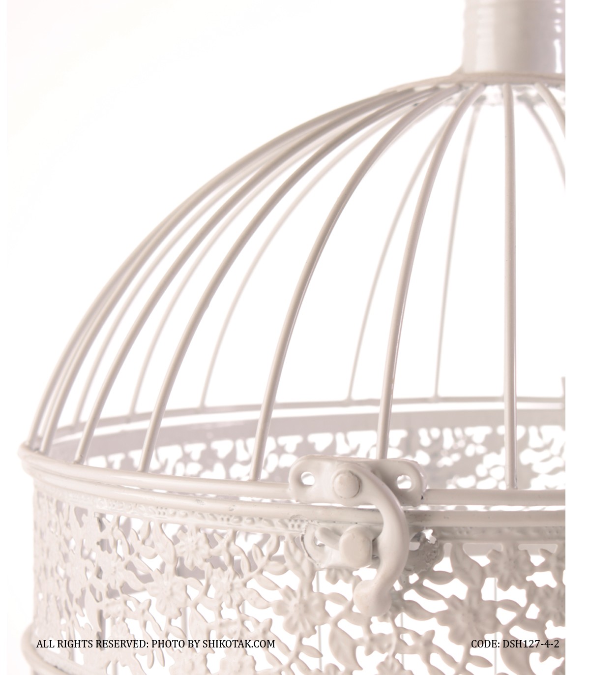 قفس تزئینی گرد طرح پرنده دو سایز بزرگ