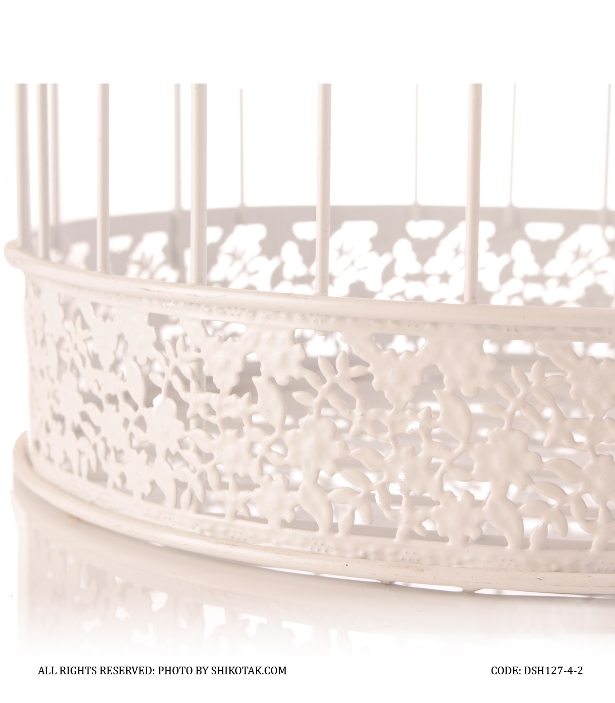 قفس تزئینی گرد طرح پرنده دو سایز بزرگ