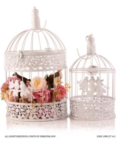 قفس تزئینی گرد طرح پرنده دو سایز کوچک