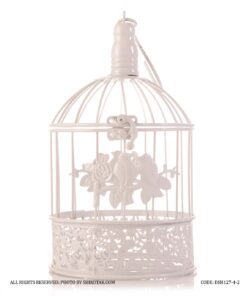 قفس تزئینی گرد طرح پرنده دو سایز کوچک