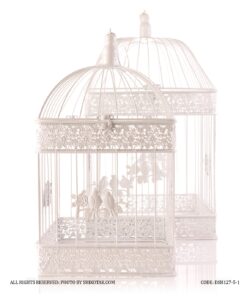 قفس تزئینی مربع طرح پرنده دو سایز بزرگ