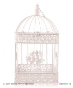 قفس تزئینی مربع طرح پرنده دو سایز بزرگ