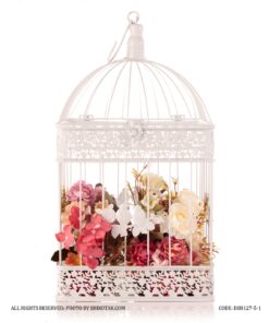 قفس تزئینی مربع طرح پرنده دو سایز بزرگ