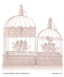 قفس تزئینی مربع طرح پرنده دو سایز کوچک