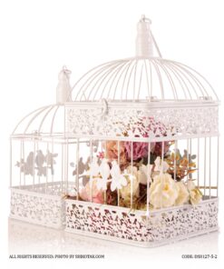 قفس تزئینی مربع طرح پرنده دو سایز کوچک