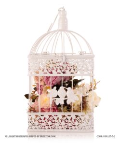 قفس تزئینی مربع طرح پرنده دو سایز کوچک