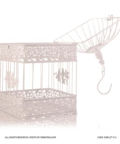 قفس تزئینی مربع طرح پرنده دو سایز کوچک