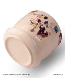 گلدان سرامیکی طرح سنبل مدل لبه طرح دار