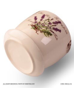 گلدان سرامیکی گل طبیعی طرح For Love