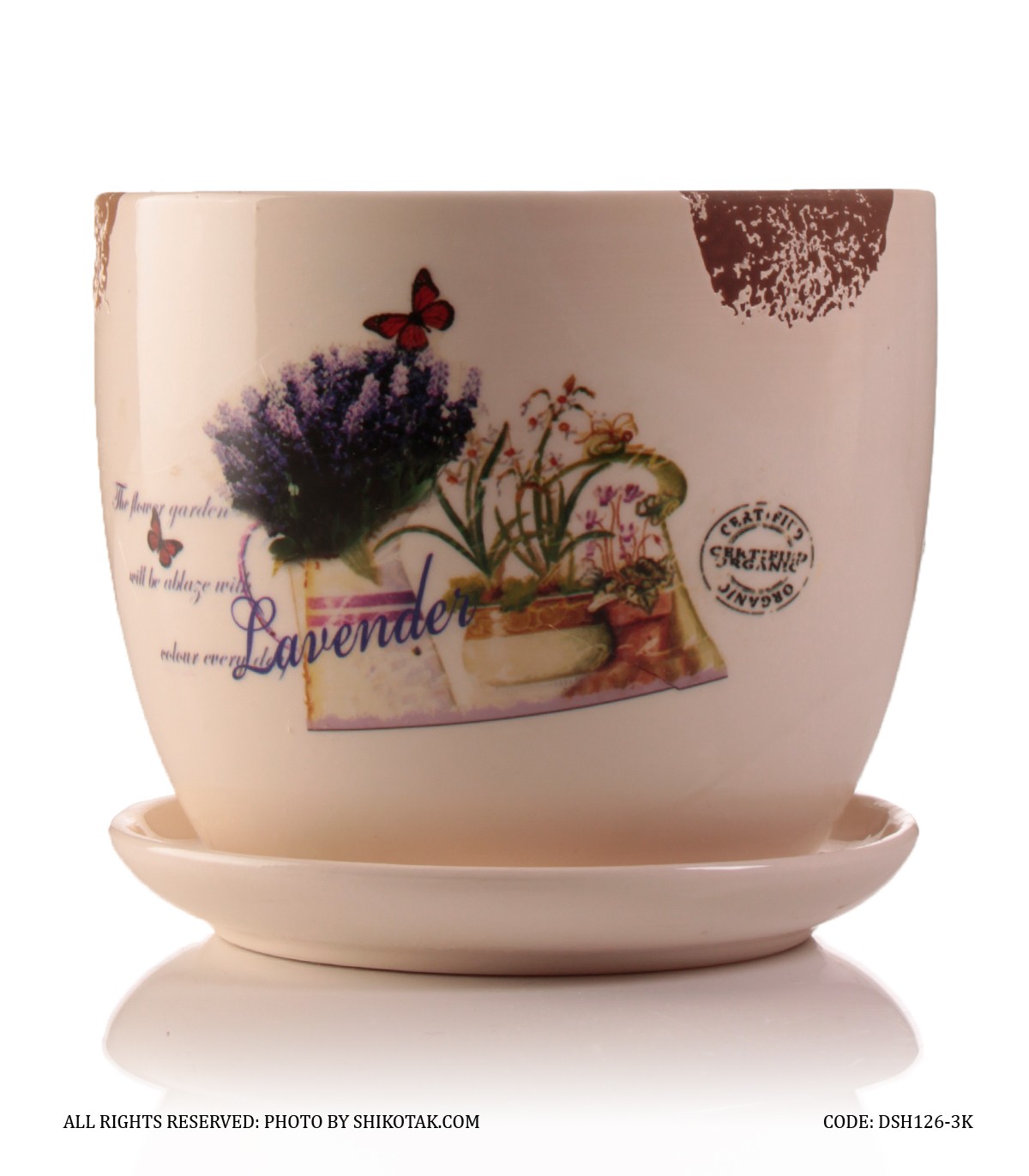 گلدان سرامیکی طرح Lovely Lavender