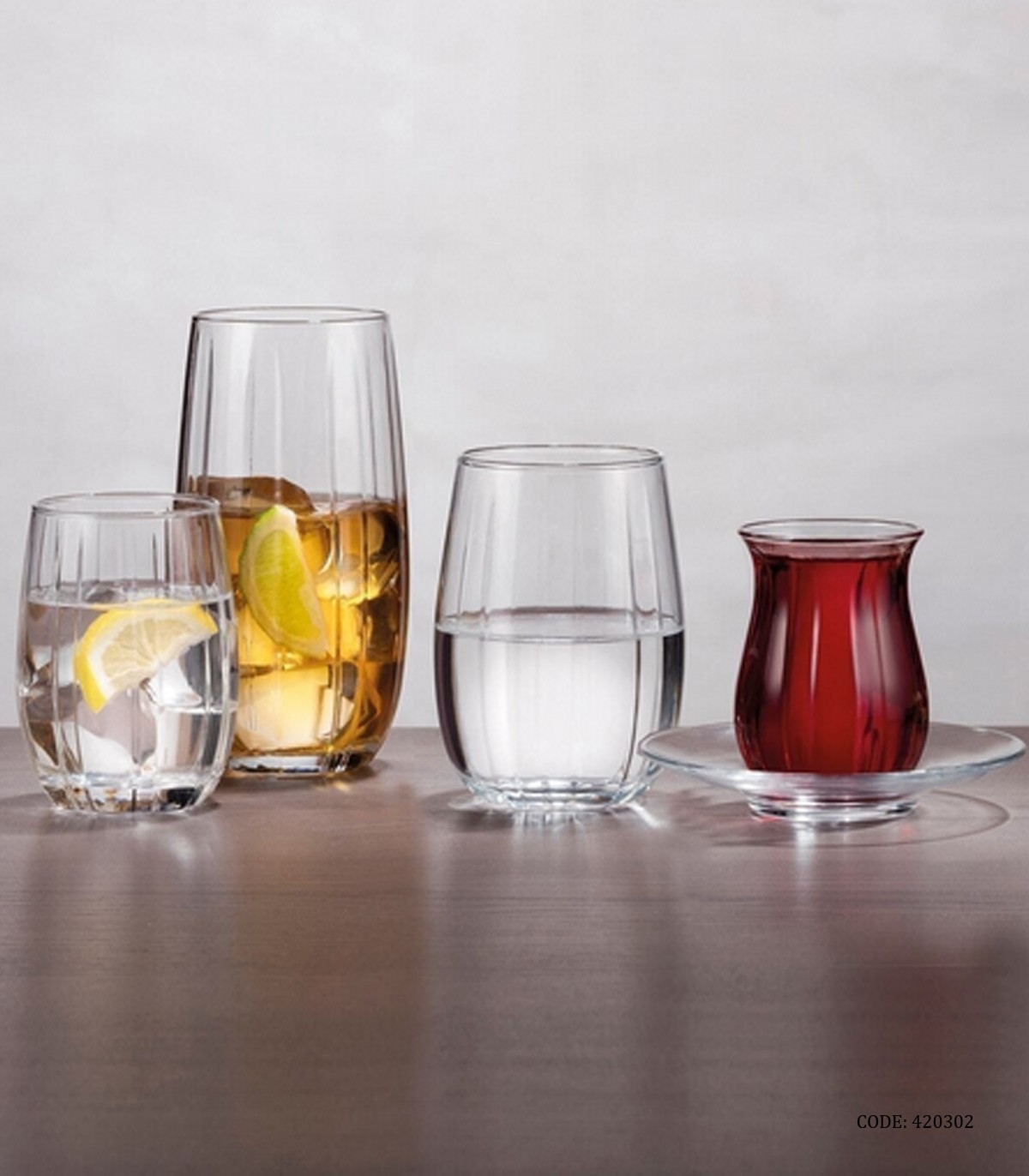 لیوان شیشه ای بلند ترک شش عددی