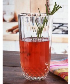 لیوان شربت خوری شیشه ای ترک پاشا باغچه مدل Diony