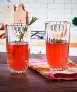 لیوان شربت خوری شیشه ای ترک پاشا باغچه مدل Diony