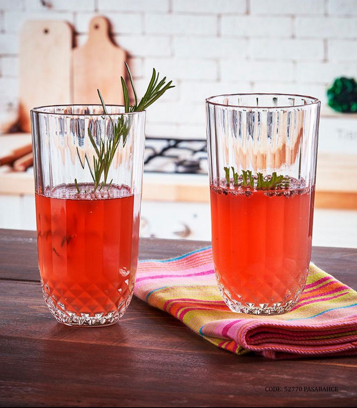 لیوان شربت خوری شیشه ای ترک پاشا باغچه مدل Diony